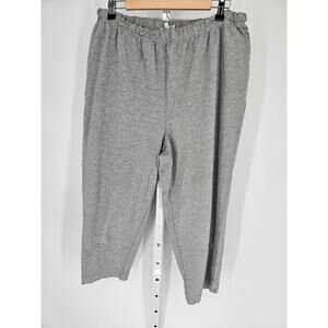 Hot Cotton by Marc Ware Women's Gray Wide Leg Elastic Waist Pants Size 2X